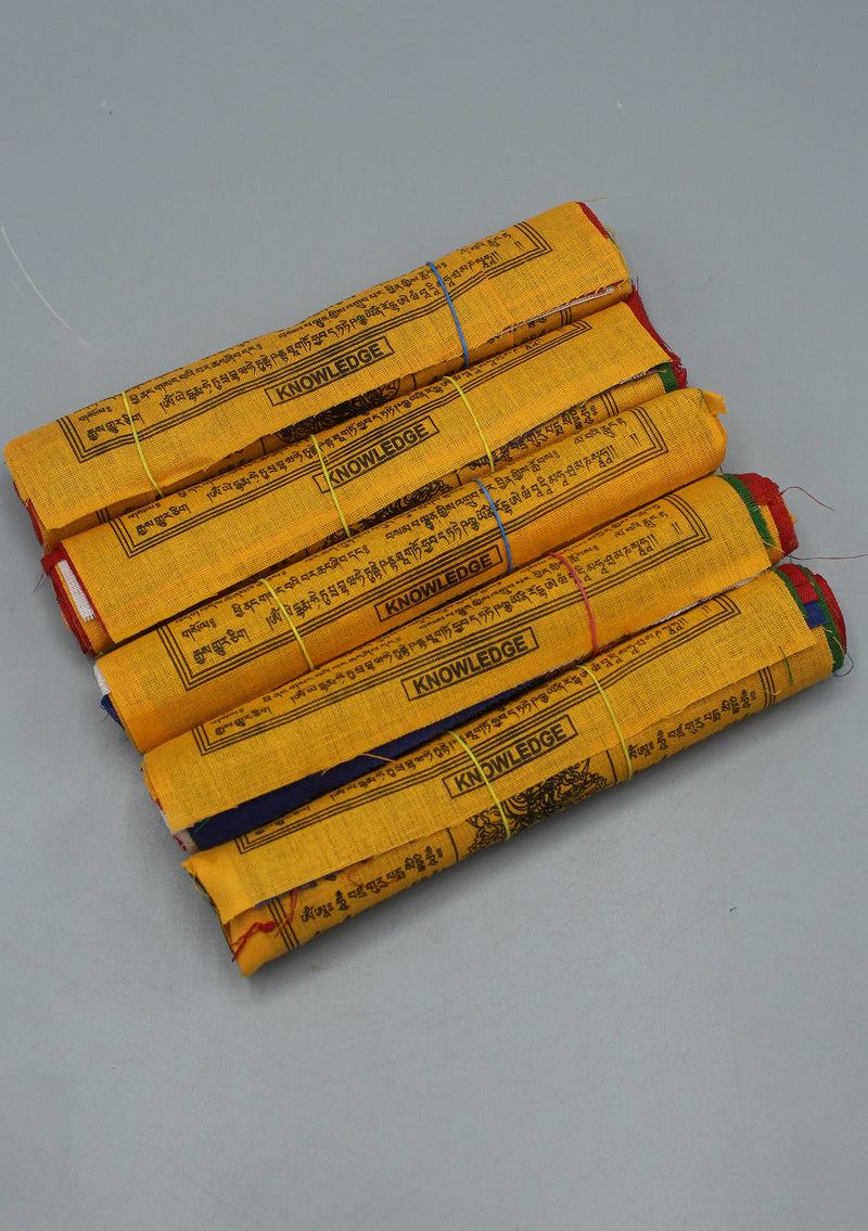 5 Rolls of Large Tibetan Deities Printed Cotton Prayer Flags