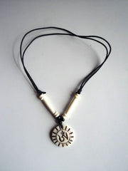 Tibetan Om Sun Power Bone Necklace - nepacrafts