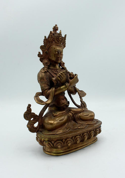 Copper Bodhisattva Vajrasattva Statue 8.5"