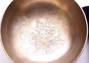 Green Tara with Dragon Carved Hand Hammered Singing Bowl 7.5" - nepacrafts