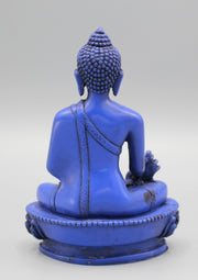 Blue Resin Medicine Buddha Statue - nepacrafts