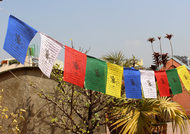 Cotton Windhorse Prayer Flags, Medium Tibet Flags, Single Roll