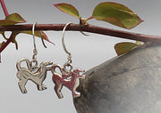 Tibetan Snow Lion Silver Earrings - nepacrafts