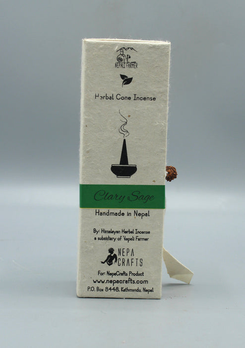 Clary Sage Herbal Cone Incense by Nepali Farmer