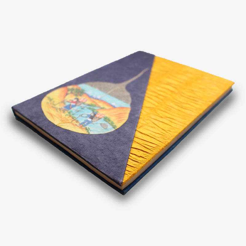 Porter's Life Handpainted Bodhi Leaf Lokta Paper Journal - nepacrafts