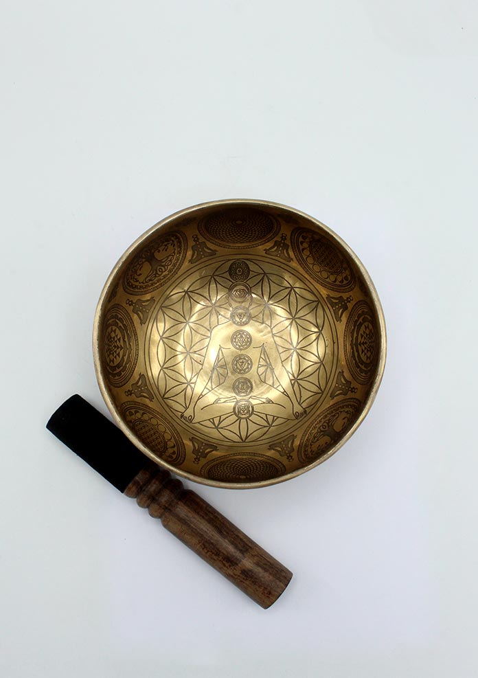 Seven Chakra Fine Arts  Om Etched Singing Bowl- 6 inch