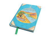 Man Taking Rest Painted Bodhi Leaf Lokta Paper Journal - nepacrafts