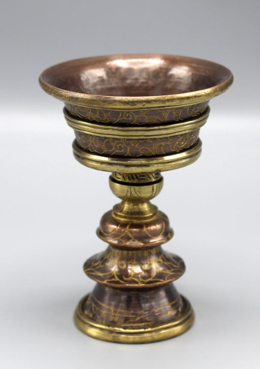 Fine Carving Tibetan Buddhist Butter lamp - nepacrafts