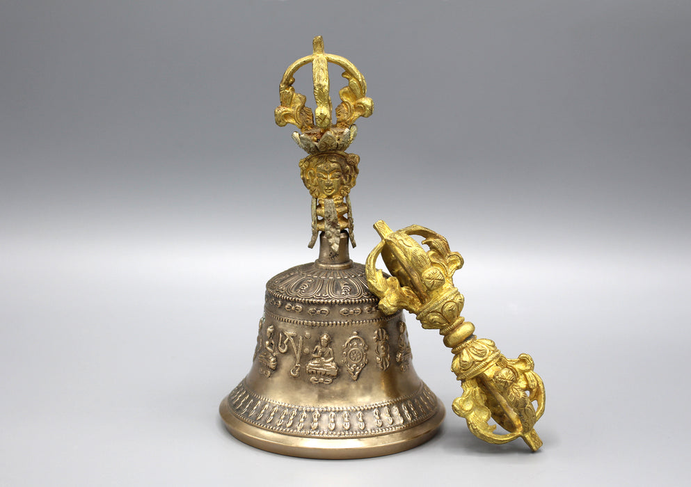 Bell and Dorjee Set Tibetan Buddhist Ritual Items - nepacrafts