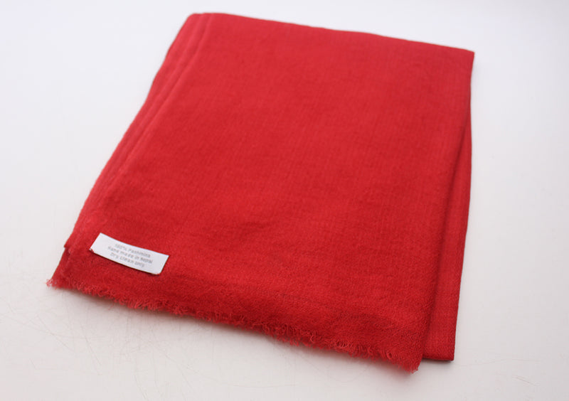 Elegant Monk Red 100% Pashmina Shawl from Nepal
