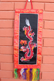 Polyester Brocade Dragon Banner - nepacrafts