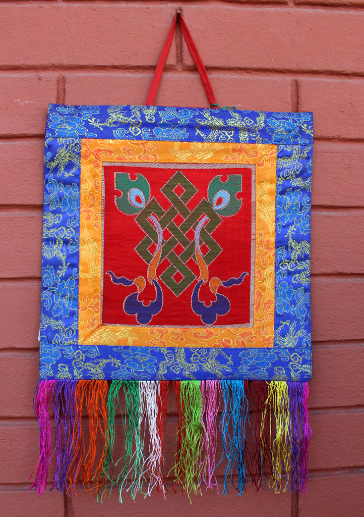 Tibetan Lukcy Symbol Wall Hanging Banner - nepacrafts
