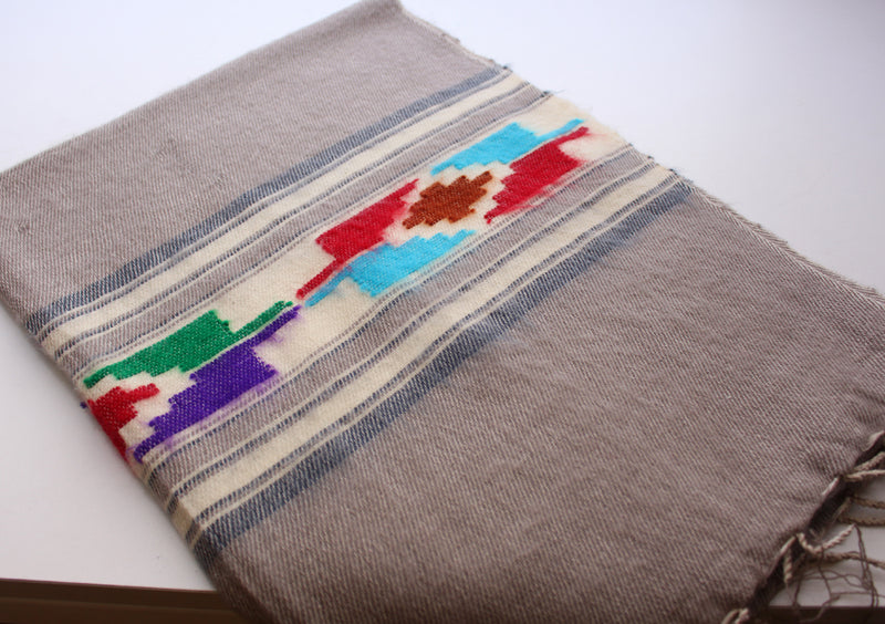 Hand Loomed Camel ColorYak Wool Shawl with Buttefly Pattern - nepacrafts
