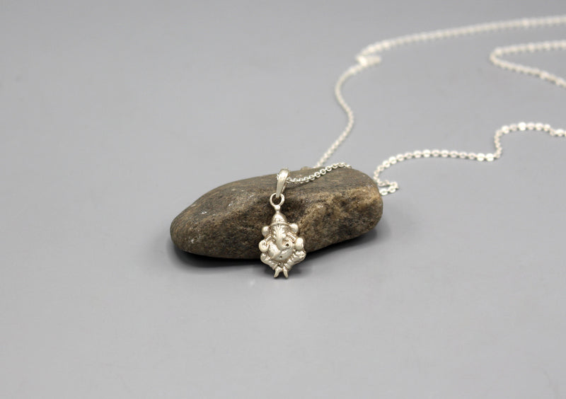 Ganesha Sterling Silver Pendant - nepacrafts