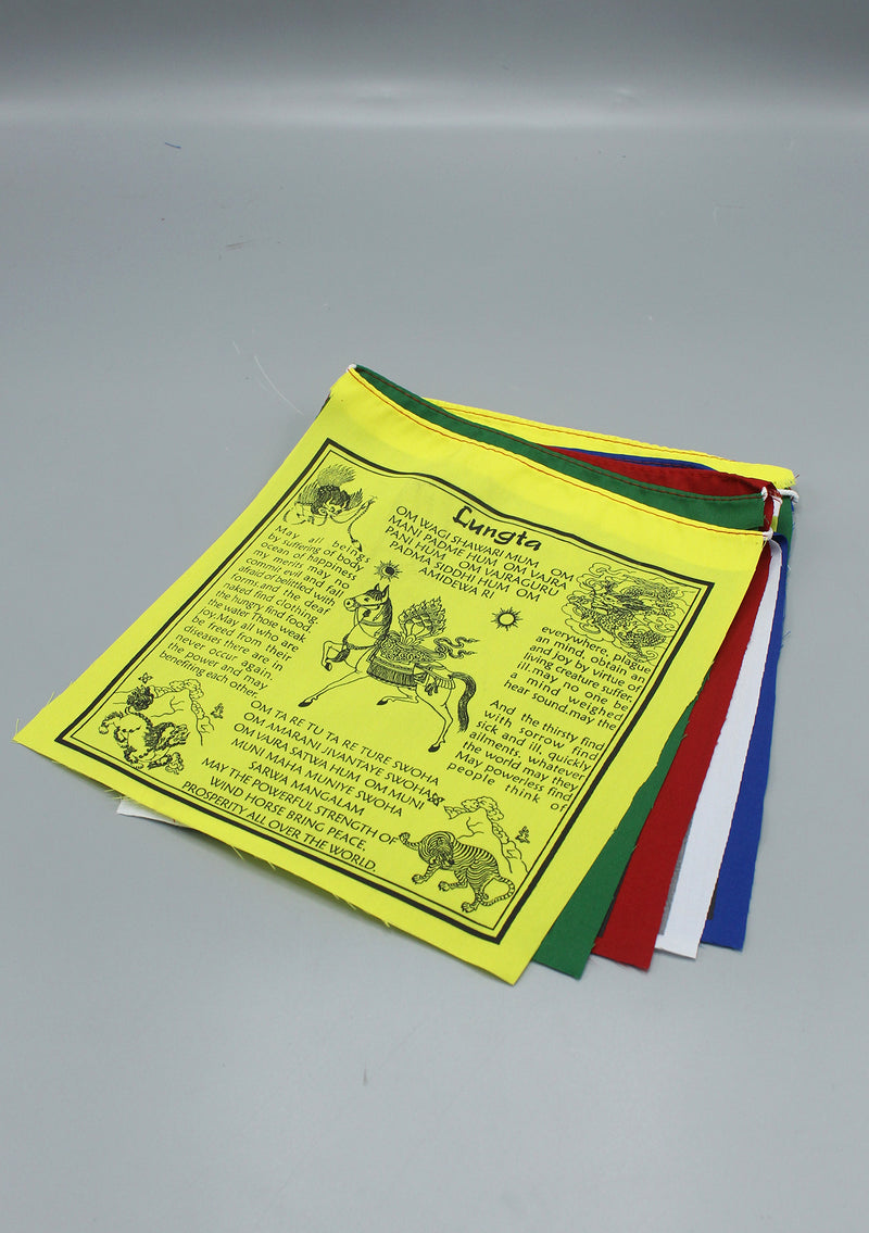 English Prayer Flags of Wind horse and Tibetan Dieties