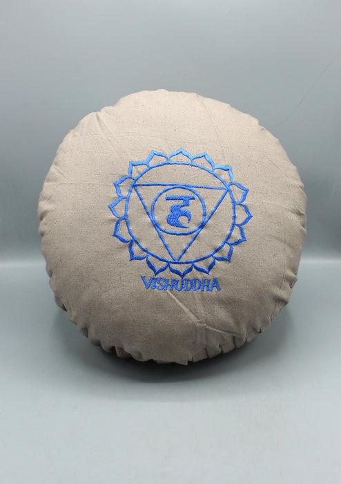 Seven Chakra Vishuddha Cotton Round Meditation Cushion
