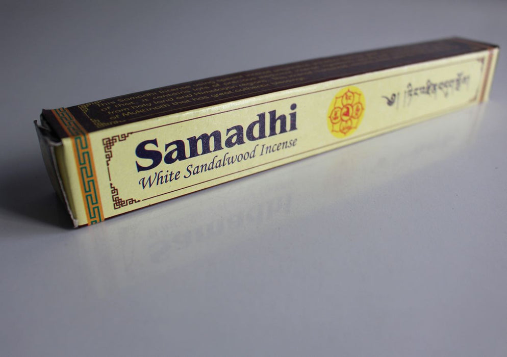 Samadhi White Sandalwood Tibetan Incense - nepacrafts