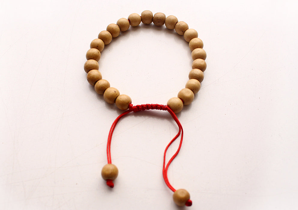 Round Wooden Beads Adjustable Wrist Bracelet - nepacrafts