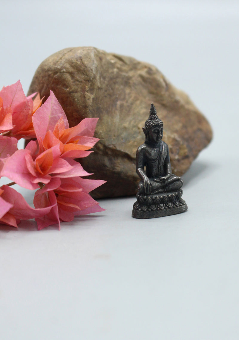 Brass Mini THAI Buddha Statue with Letter