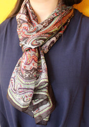 Elegant and Fashionable Flower Printed Silk Summer Scarves - nepacrafts