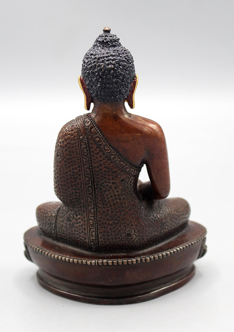 Golden Faced Copper Oxidized Amitabha Buddha Statue