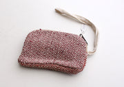 Mini Zigzac Pattern Hemp Money/Cosmetics Zipper Purse - nepacrafts