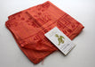 Elephant Print Bright Orange Cotton Jari Shawl/Scarf, Meditation Shawl - nepacrafts