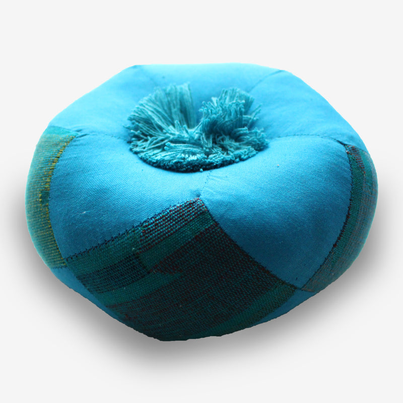 Fair Trade Blue Singing Bowl Cushion-Available in Three Sizes - nepacrafts