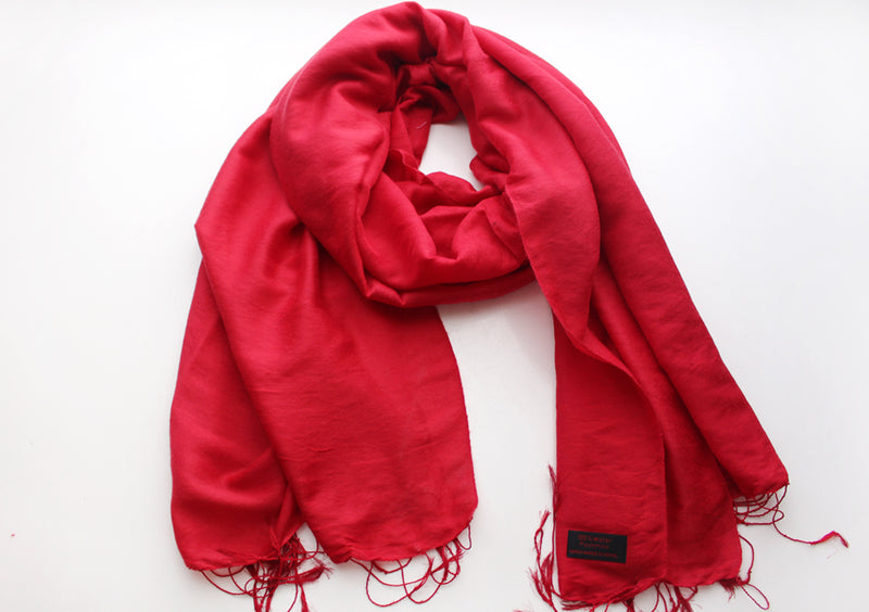Monk Red Water Pashmina Shawl - nepacrafts