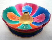 Handpainted Lotus Wooden Incense Burner - nepacrafts
