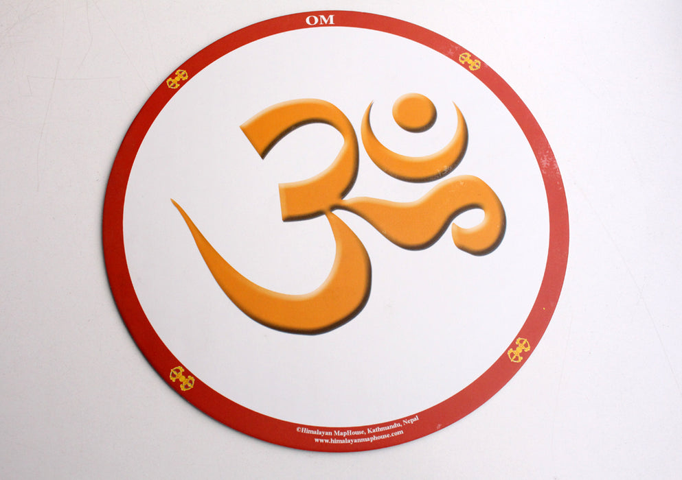 Light Weight and Anti Slip Hindu Om Printed Round Mousepad Mat