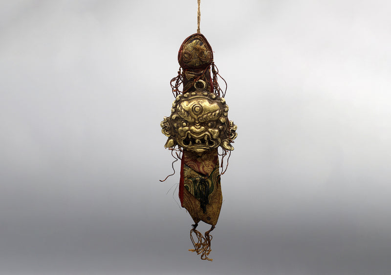 Brass Mahakala Wrathful Deity Wall Hanging - nepacrafts