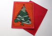 Fair Trade Christmas Tree Batik Greetings Card - nepacrafts