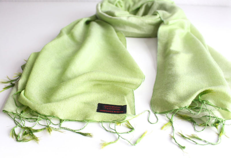 Smooth Silky Kale Water Pashmina Stoles - nepacrafts