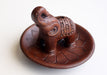 Elephant on Lotus Design Clay Incense Burner - nepacrafts