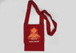 Tashi Delek Embroidery Maroon Side Carry Bag - nepacrafts