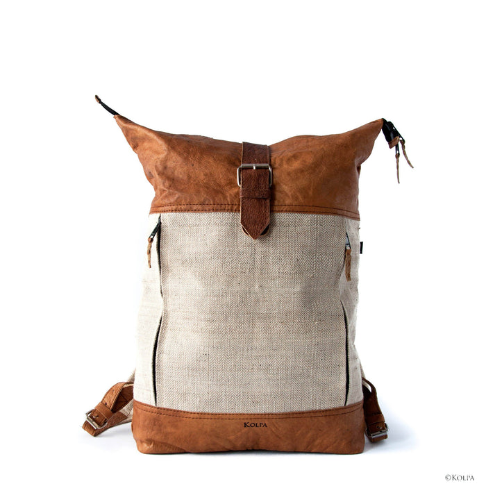 Nettle and Cotton Mix Rolltop Rucksack