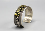 Kurukulle Mantra Carving Tibetan Sterling Silver Bracelet - nepacrafts
