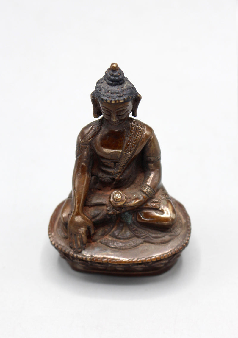 Copper Oxidized Shakyamuni Buddha Statue 3"