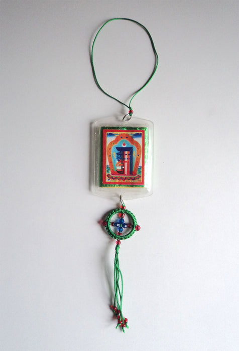 Green Tara Car Hanging Protection Amulet - nepacrafts