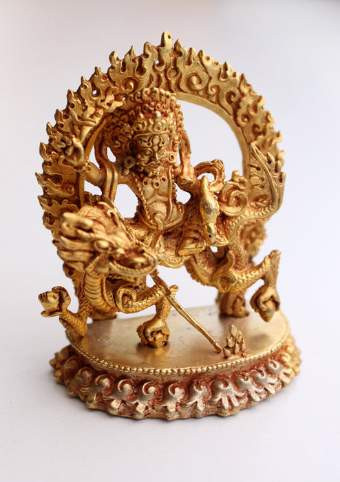 Fully Gold Plated Zambala/Kubera Statue - nepacrafts