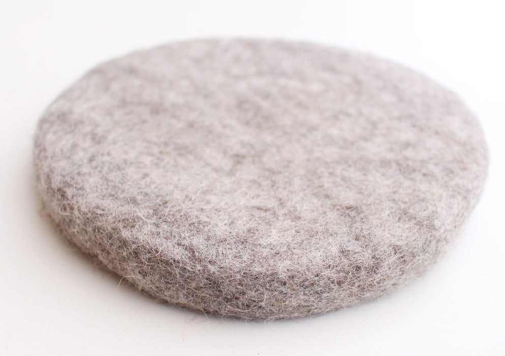 Grey Color Soft and Round Felt Small Cushion/Mat
