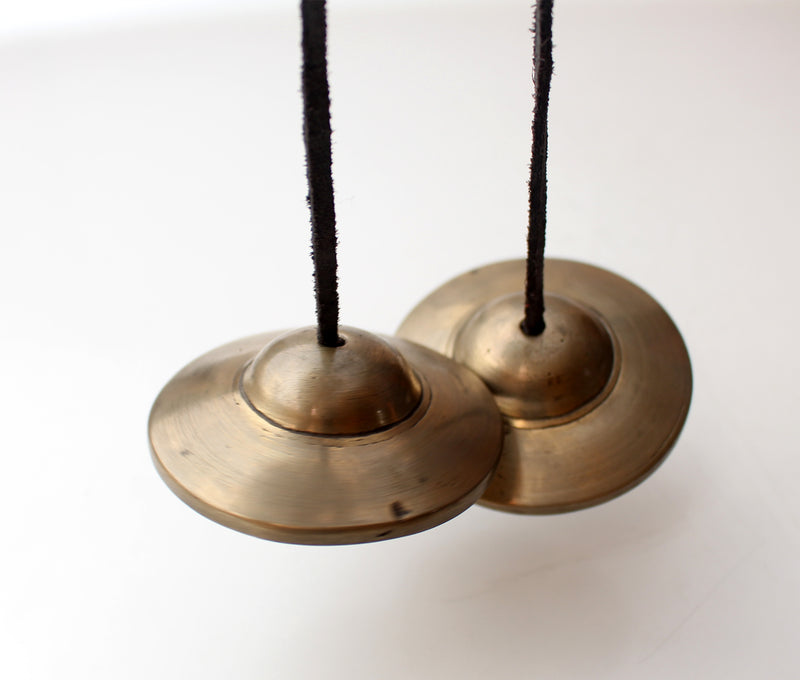 Plain Brass Meditation Tingsha-Medium - nepacrafts