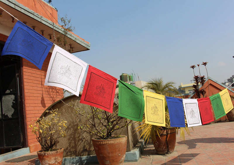 Wooden-Block Printed Guru Padmasambhava Prayer Flags
