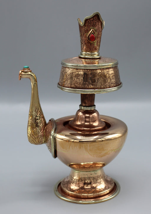 Om Mani Carving Copper Buddhist Ritual Bhumpa - nepacrafts