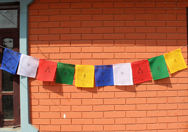 Divine Blessings Fine Cotton Tibetan Prayer Flags 5 Roll Gift Pack