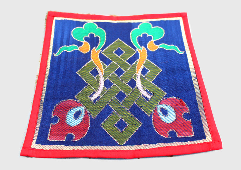 Endless Knot Brocade Fabric Table Cloth/Altar Cloth - nepacrafts