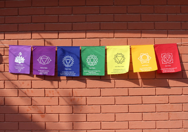 Seven Chakra Healing Prayer Flags