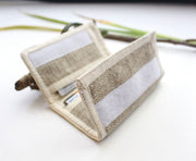 Natural Soft Hemp Tri Fold Off White Wallet - nepacrafts