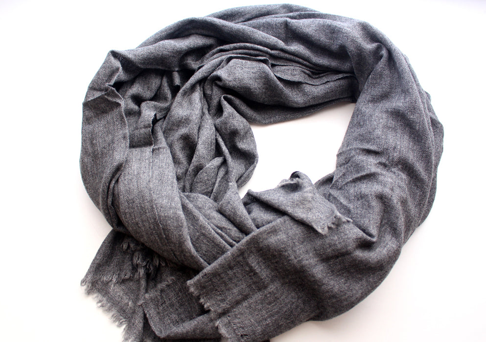 Dark Gray Color 100% Cashmere Blanket - nepacrafts